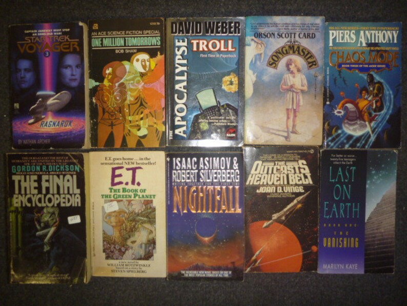 Lot of 20 Science Fiction Popular Authors Bestsellers Rare Etsy