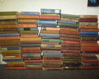 Lot Of 10 Antique Collectible Vintage Old Rare Hard To Find Books *Mix Unsorted Random Color Set* Home Decor Farm House Instant Library