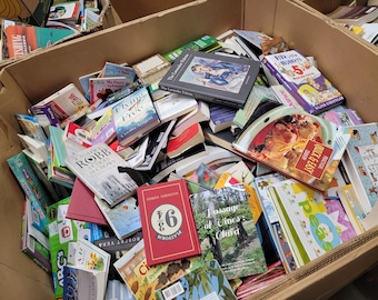 5 Pounds (LBs) of Books! Random Lot of - FREE SHIPPING - You Pick Genre- Fiction/Nonfiction/Cooking/Kids/Educational/Self-help/Crafts Etc..