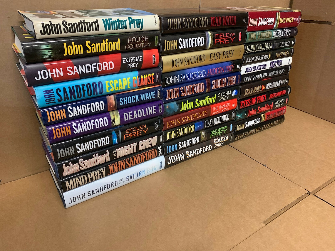 Lot of 10 John Sandford Books Prey Flowers Kidd Menace Series Etsy