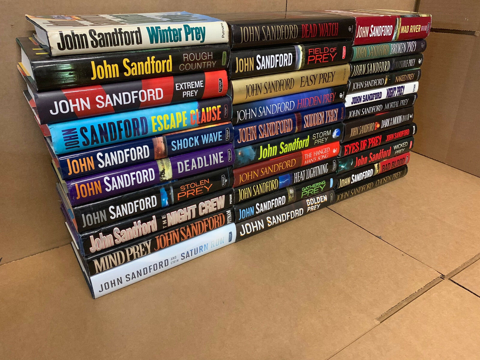 Lot Of 10 John Sandford Books Prey Flowers Kidd Menace Series | Etsy