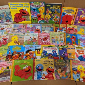 Lot of 10 Sesame Street Elmo Ernie Bird Book Picture/Board Child Kid Toddler *Random Mix* Elmo, Big Bird, Ernie, Bert, Cookie Monster