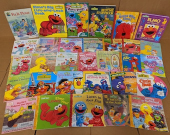 Lot of 10 Sesame Street Elmo Ernie Bird Book Picture/Board Child Kid Toddler *Random Mix* Elmo, Big Bird, Ernie, Bert, Cookie Monster