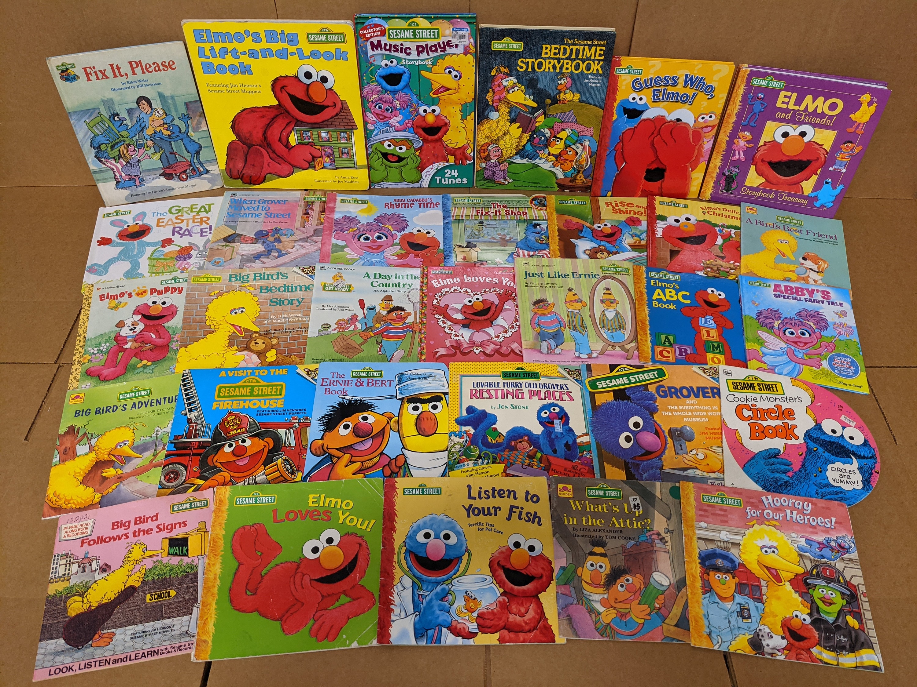 Lot of 10 Sesame Street Elmo Ernie Bird Book Picture/board Etsy