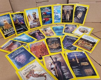 Lot Of 10 National Geographic Magazine Year 1940S-2010S Random Pick No Duplicates NATURE HISTORY CIVILIZATIONS