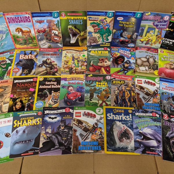 Lot Of 10 Level 2 FOR BOYS ~ Rl ~ Ready To Read - I Can Read - Step Into Reading- Learn to Read RANDOM Books Mix