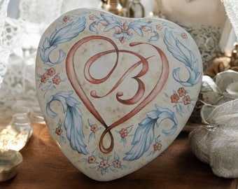 Brighton hartvormige tinnen sieradendoos voor bedels/armbanden