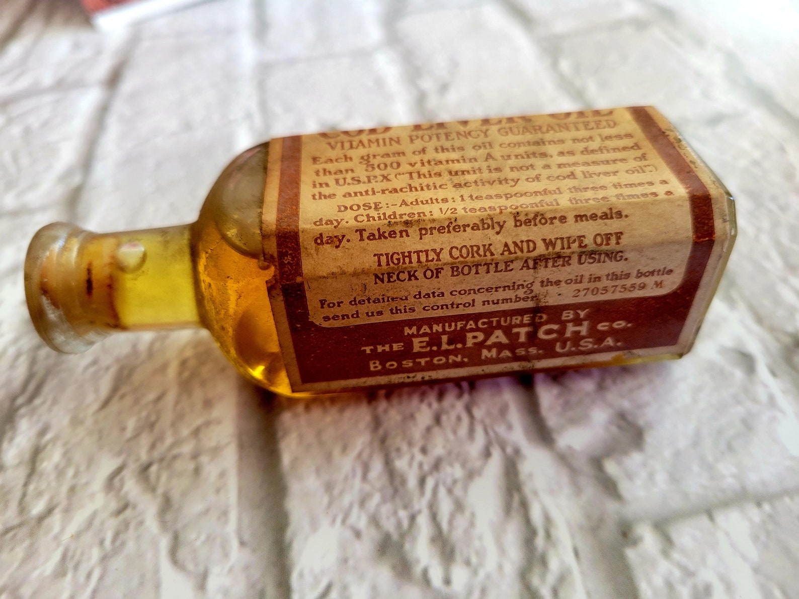 E.L. Patch Co. 1800s Cod Liver Oil Vintage Bottle Antique Etsy