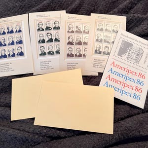 US Scott #2216–2218 Ameripex '86 Presidents-minivellen – Set van 4 – 22 cent postfrisse vintage USPS-stempels