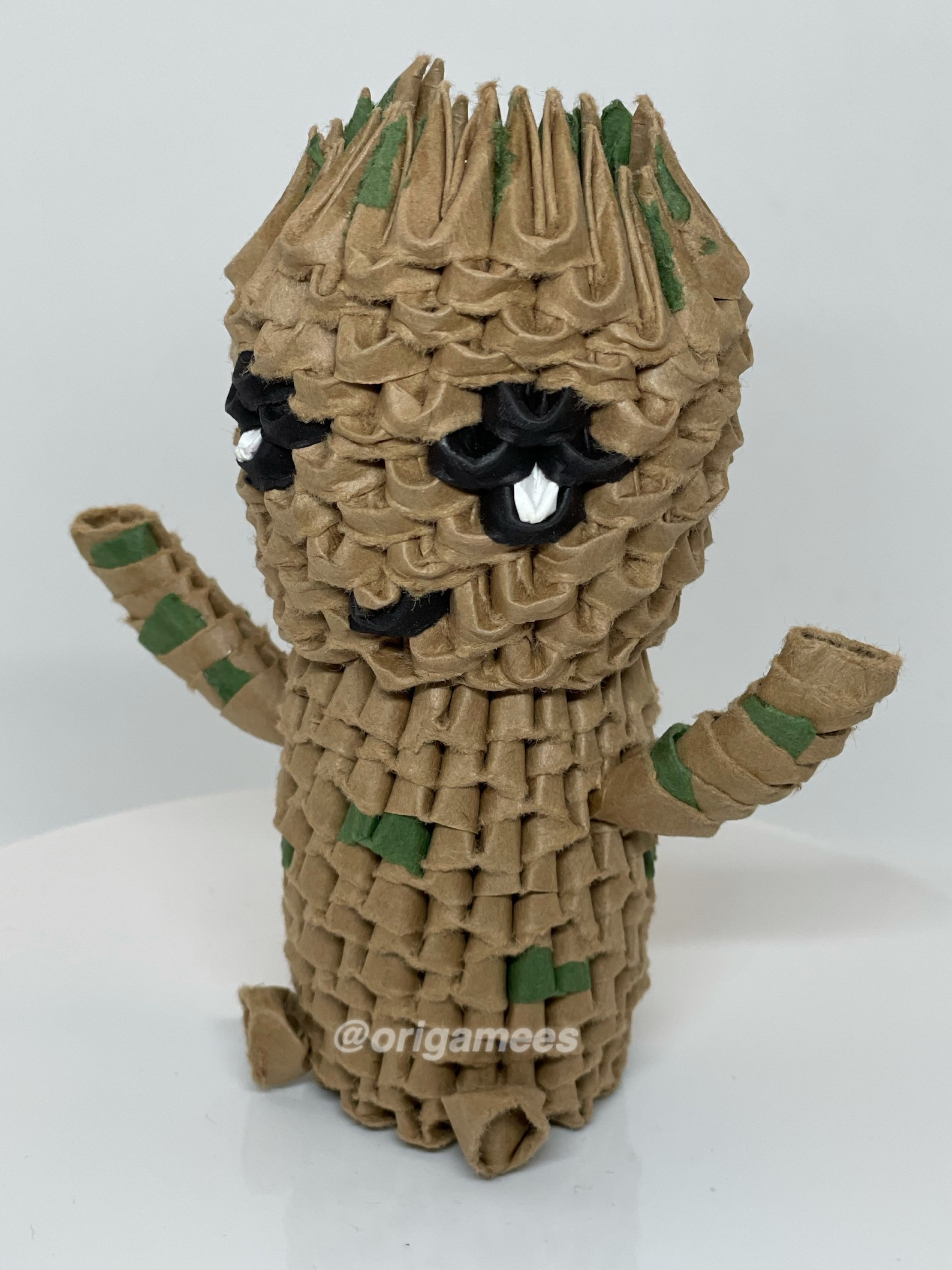 3D Origami Baby Groot Guardians of the Galaxy Marvel Etsy