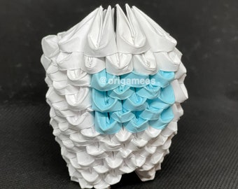 3D Origami Weiß unter uns Charakter