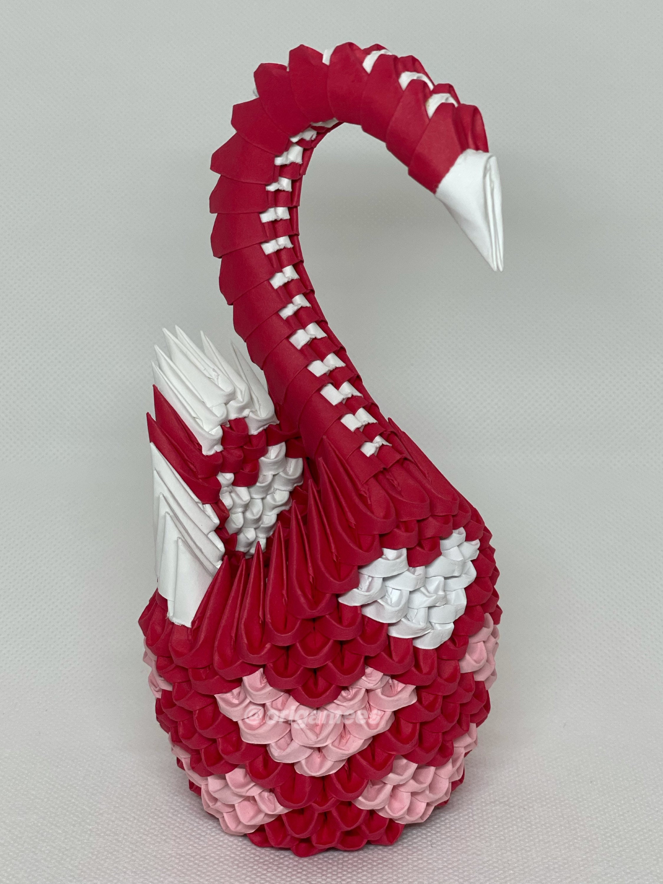 3D Origami Cisne de San Valentín regalo de amor Etsy