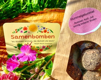 Samenbomben Hummelgetummel, Blumenmurmeln, Seedballs, Wildblumensaatgut