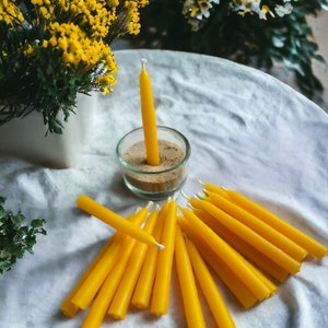 25 pezzi, cera d'api, candele di compleanno, candele rituali, candele per bambole, mini candele