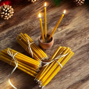 100% beeswax candles, ritual candles, church candles, hand-pulled