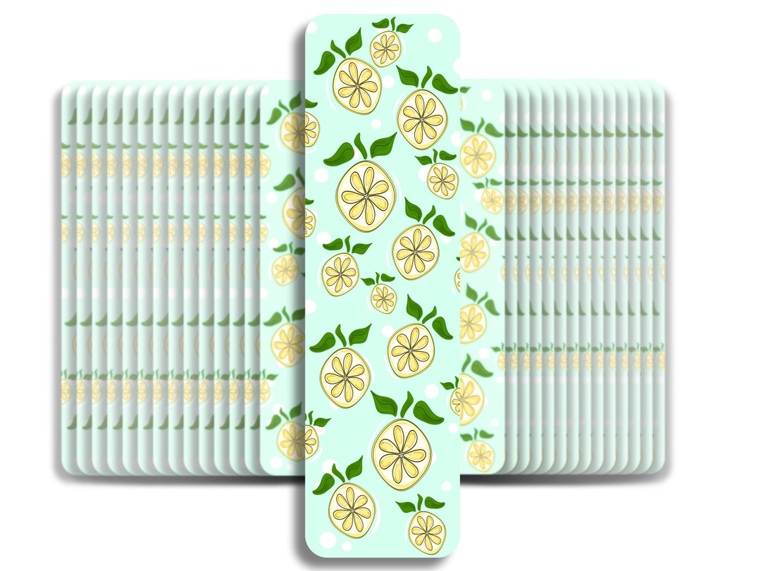 Lemon Bookmark Bundle for Lemon Lover, Fruit Bookmark Birthday Party ...