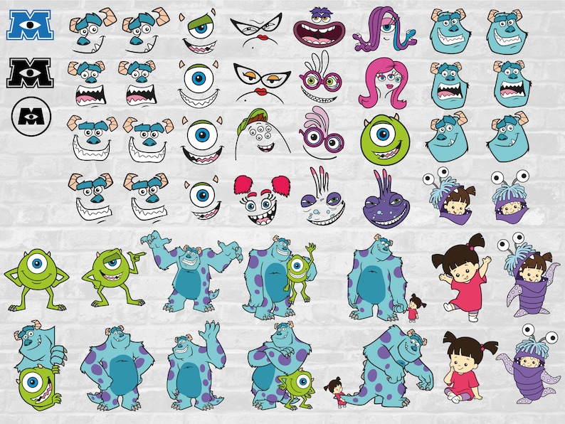 Monsters Svg, Characters SVG, Cut files for Cricut, png zdjęcie 1