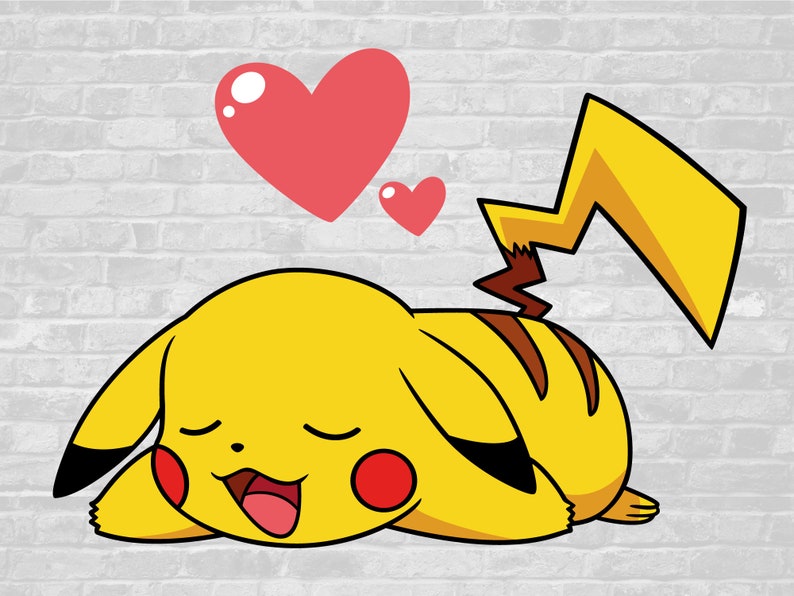 Pikachu Valentine SVG Pokemon Valentine Pikachu Corazón SVG | Etsy
