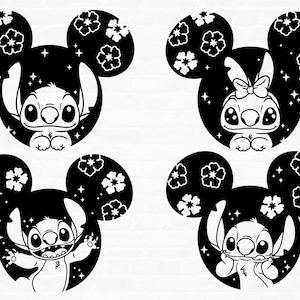 Stitch Ears Svg, Stitch Svg, arquivos cortados para Cricut, png