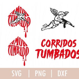 Amor tumbado Svg, Cut Files for Cricut & Silhouette, Svg, Png, Dxf