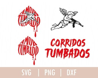 Amor tumbado Svg, Cut Files for Cricut & Silhouette, Svg, Png, Dxf