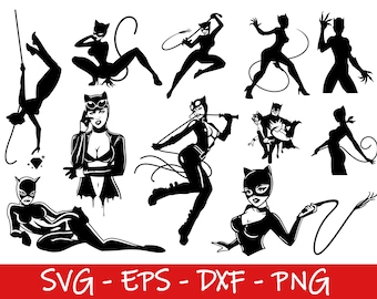 Catwoman Svg ,Gatubela Svg, Cut Files For Cricut Silhouette, Dxf, Png, Eps