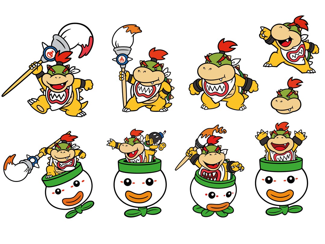 Bowser Jr Svg Super Mario Svg Cut Files for Cricut Png Etsy