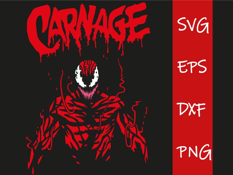 Carnage svg, Carnege Cricut, Symbiote svg, Cut Files For Cricut Silhouette, Dxf, Png, Eps image 1