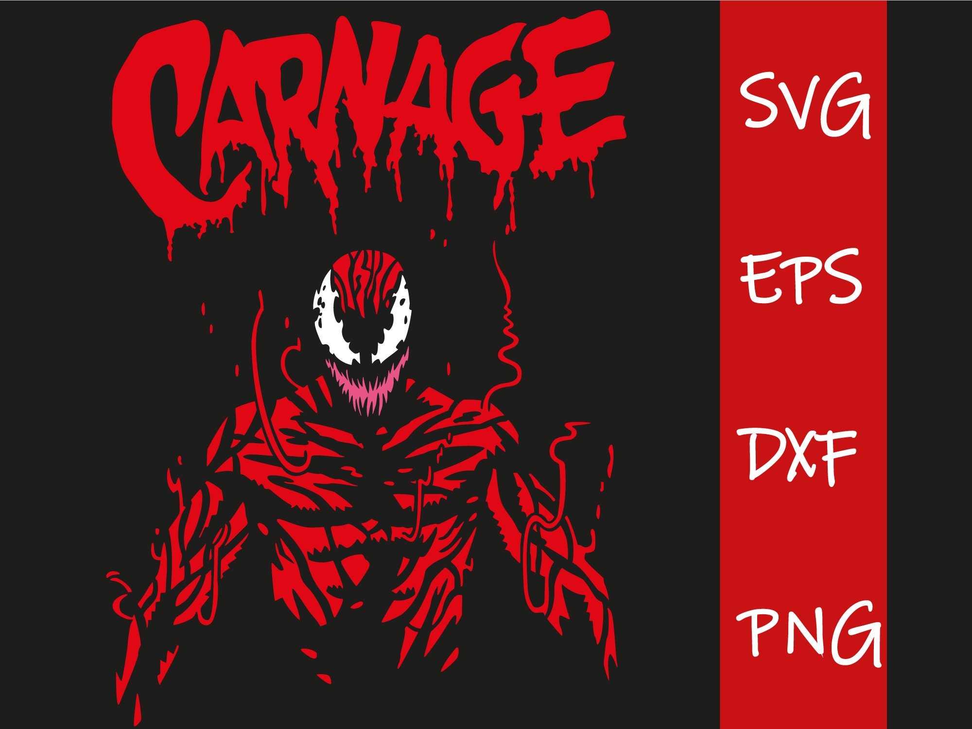 Carnage Svg, Carnege Cricut, Symbiote Svg, Cut Files for Cricut Silhouette,  Dxf, Png, Eps - Etsy