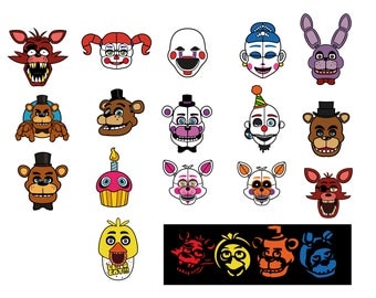 5NAF SVG、セット、フレディのSVG、クリカット用カットファイル、PNG