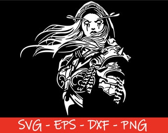 Sylvanas Windrunner Svg, World of Warcraft, Clipart, Sylvanas Files for Cricut, Sylvanas For Silhouette, Dxf, Png, Eps