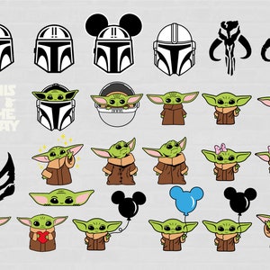 Grogu. Baby yoda, Mandalorian, Star Wars design 17709667 Vector