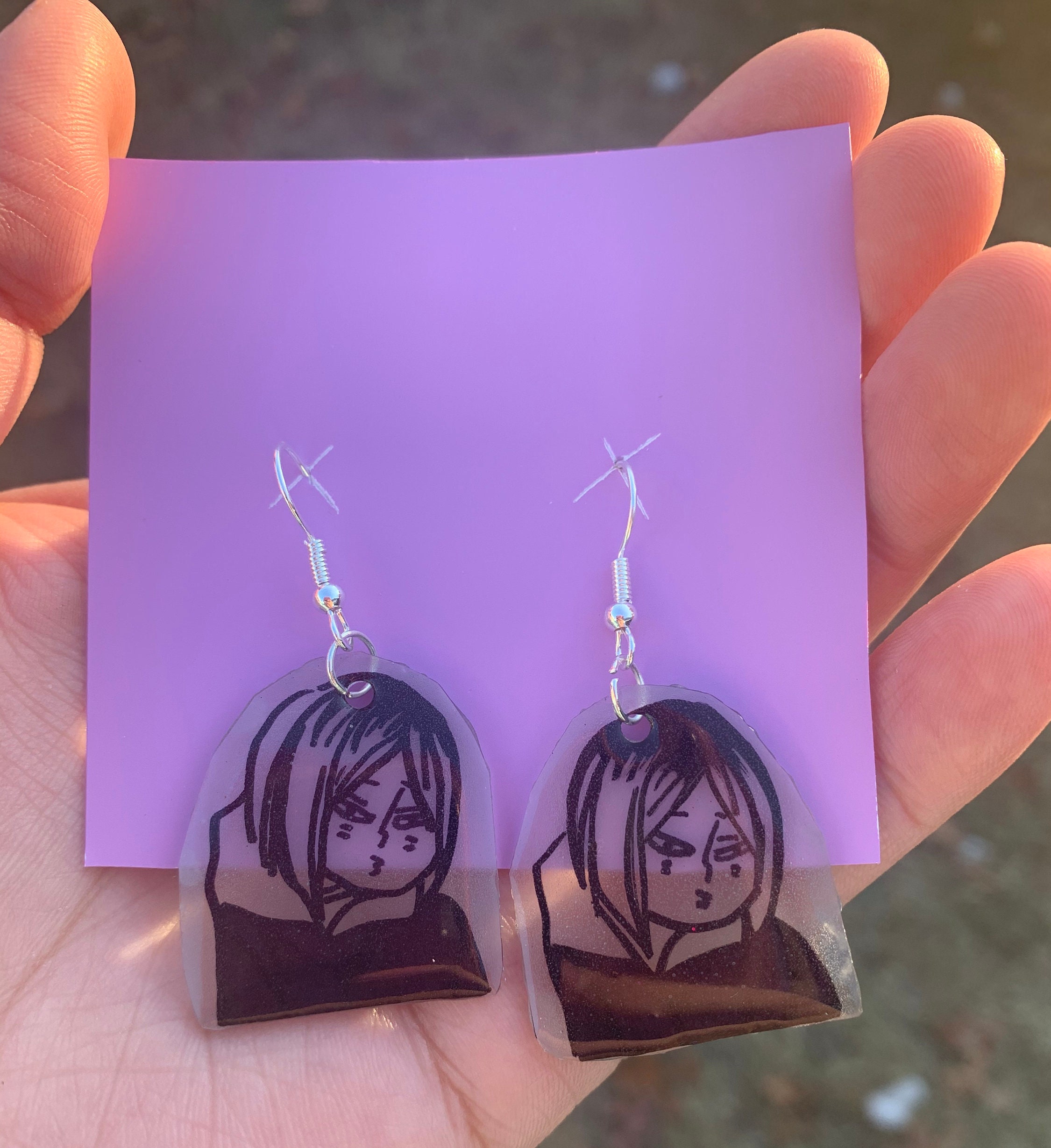 Anime Earrings Haikyuu Kenma Haikyuu Earrings Etsy