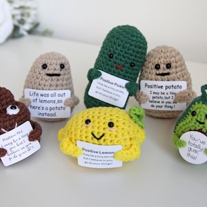 Brighten your day gifts, Crochet ornaments fruits and vegetables, Emotional support amigurumi gifts image 9