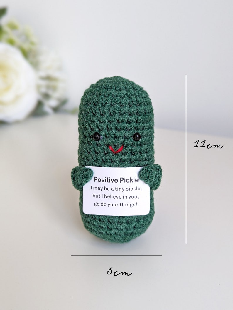 Illumina i tuoi regali giornalieri, ornamenti all'uncinetto con frutta e verdura, regali amigurumi di supporto emotivo Pickle