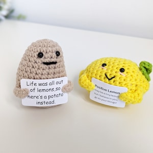 Brighten your day gifts, Crochet ornaments fruits and vegetables, Emotional support amigurumi gifts image 8