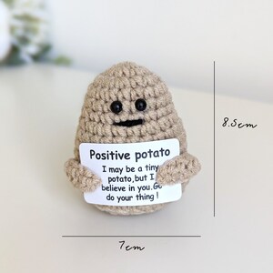 Illumina i tuoi regali giornalieri, ornamenti all'uncinetto con frutta e verdura, regali amigurumi di supporto emotivo Potato positive