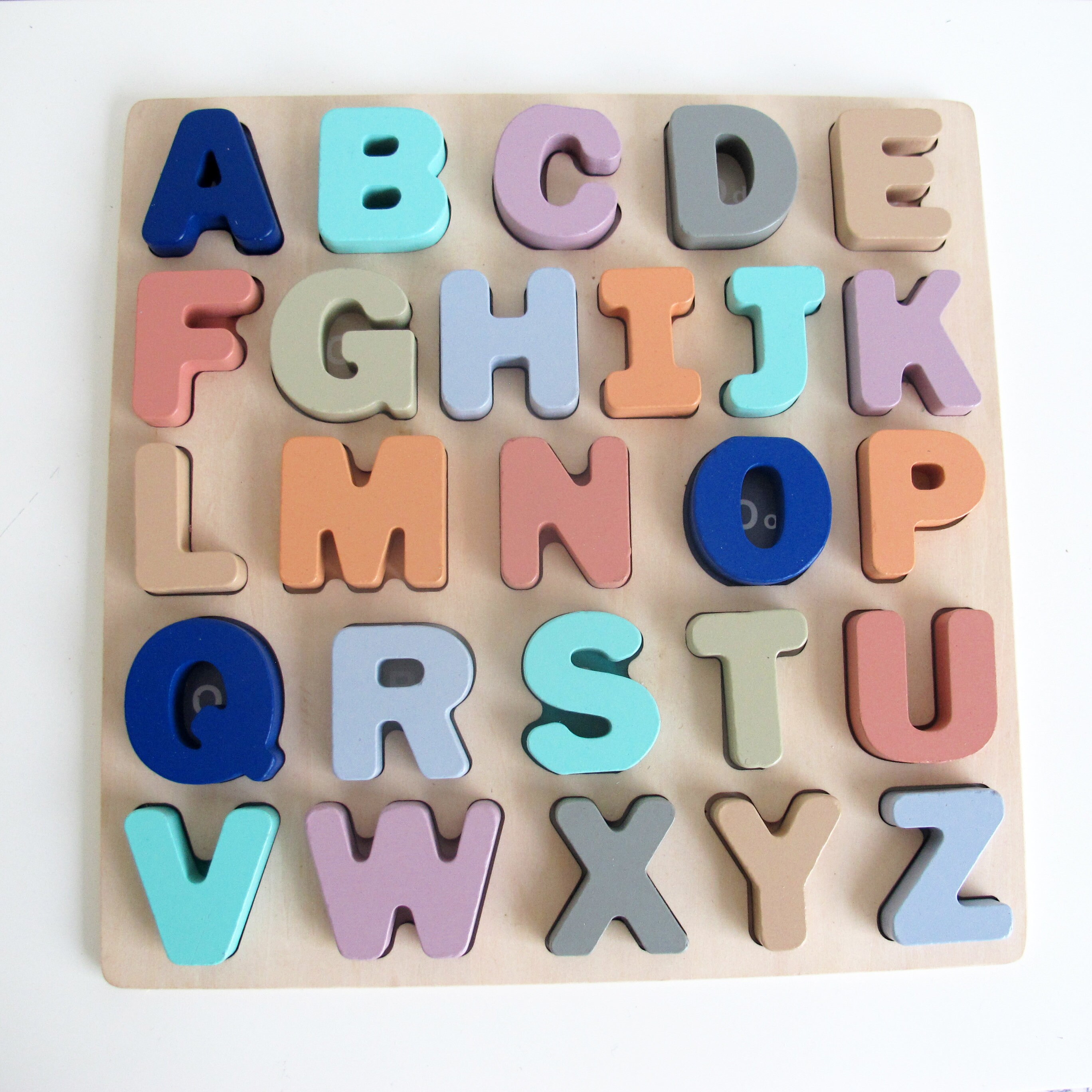 Stylish Wooden Alphabet/Number Puzzles Early Learning | Etsy