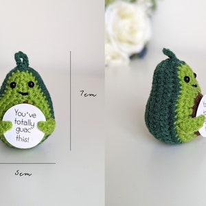 Illumina i tuoi regali giornalieri, ornamenti all'uncinetto con frutta e verdura, regali amigurumi di supporto emotivo Avocado