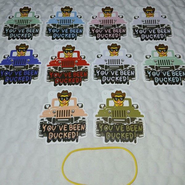 All Different Color Jeeps Duck Tags Double Sided - Plus Ties For Jeep Ducking Physical Tags NOT download