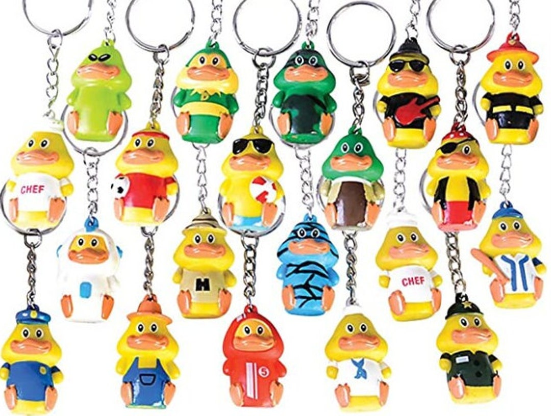 6 Piece Mini Rubber Duck Key Chains for Cruise Hiding or Jeep Etsy