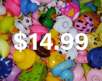 20 Rubber Ducks, Each two inches - No Two Exactly Alike - Cruise ship Ducks -  Duck Duck Jeep - Bulk Ducks - Ducking Starter Kit