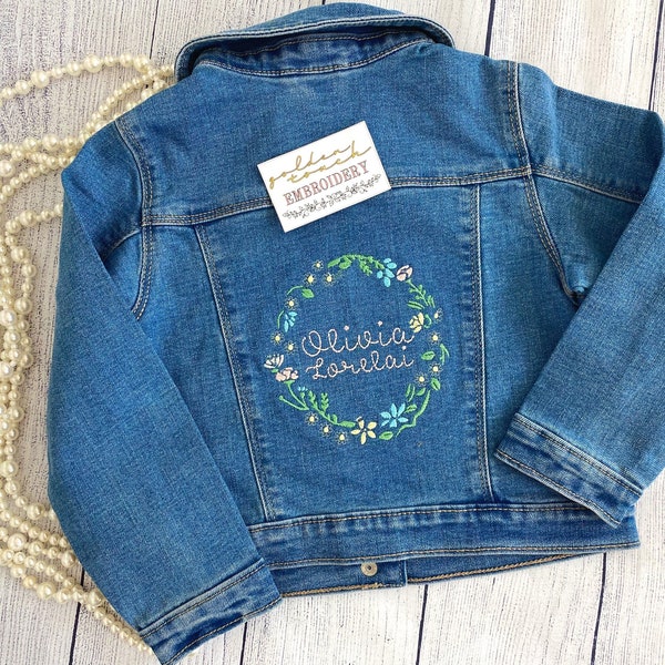 Baby Denim Jacket / Kids Jean Jacket / Baby Embroidered Denim Jacket / Custom Denim Jacket / Personalized Jean Jacket / Toddler Jean Jacket