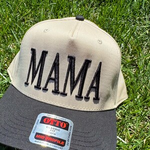 MAMA Trucker Hat / Two Tone Embroidered Hat / Mama Hat / Mother Hat / 3D Embroidered Hat / Mama Vintage Hat / 5 Panel Hat