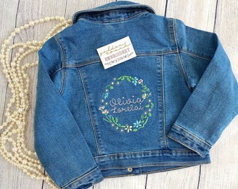 Baby Denim Jacket / Kids Jean Jacket / Baby Embroidered Denim Jacket / Custom Denim Jacket / Personalized Jean Jacket / Toddler Jean Jacket