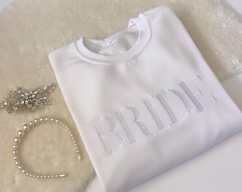 Bruid Sweatshirt/Crewneck Sweatshirt Bruid/Geborduurd Bruid Sweatshirt/Bachelorette Sweatshirt/Huwelijksreis Sweatshirt