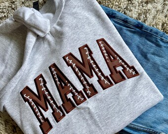 Football Mama Sweatshirt / Football Mama Embroidered Sweatshirt / Football Embroidered Sweatshirt / Football Mom Shirt