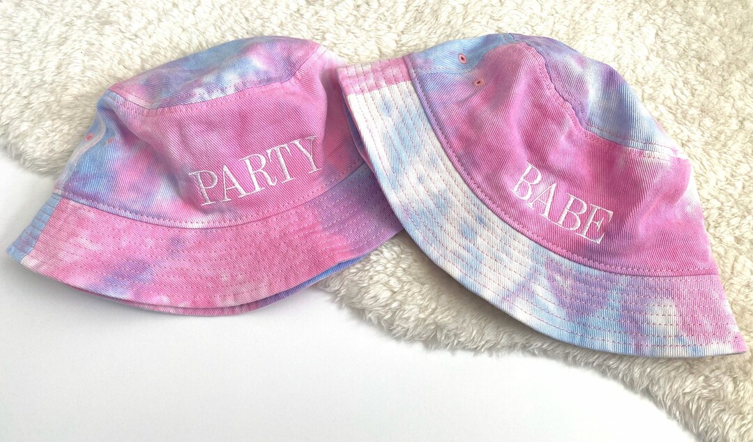 Tiedye Bucket Hat, Custom Bucket Hat, Babe Bucket Hat, Party Bucket