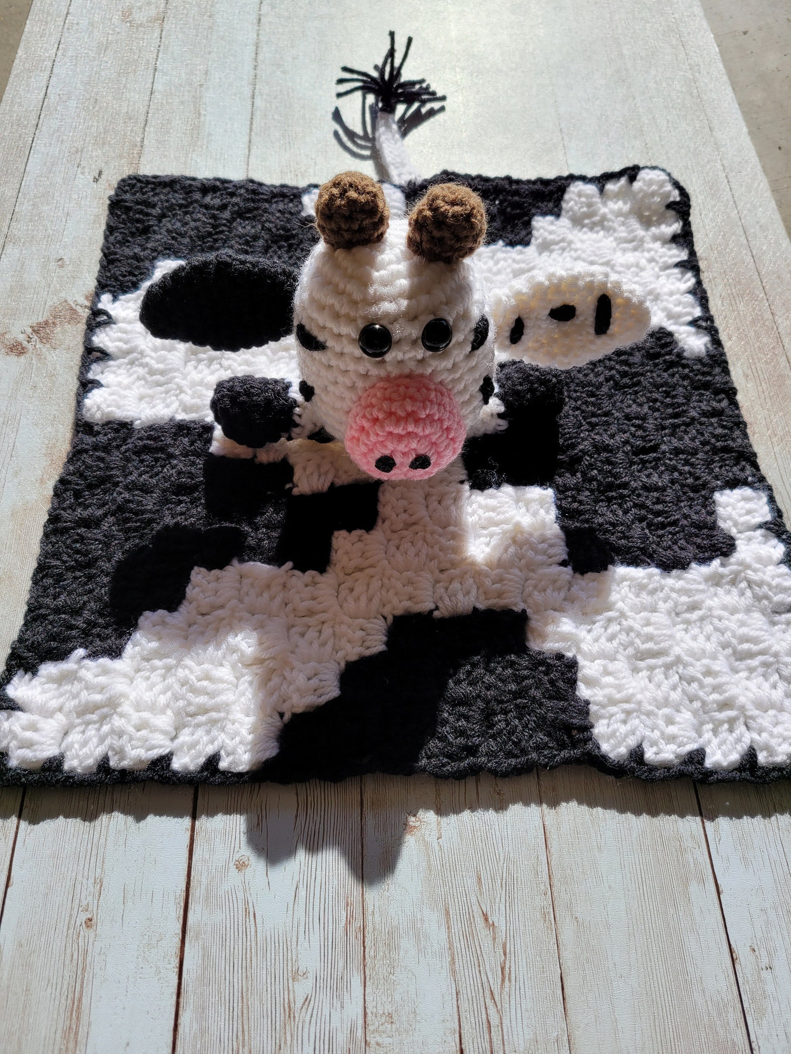 Crochet Cow Lovey Handmade Baby Shower Gift Baby Cow Plush | Etsy