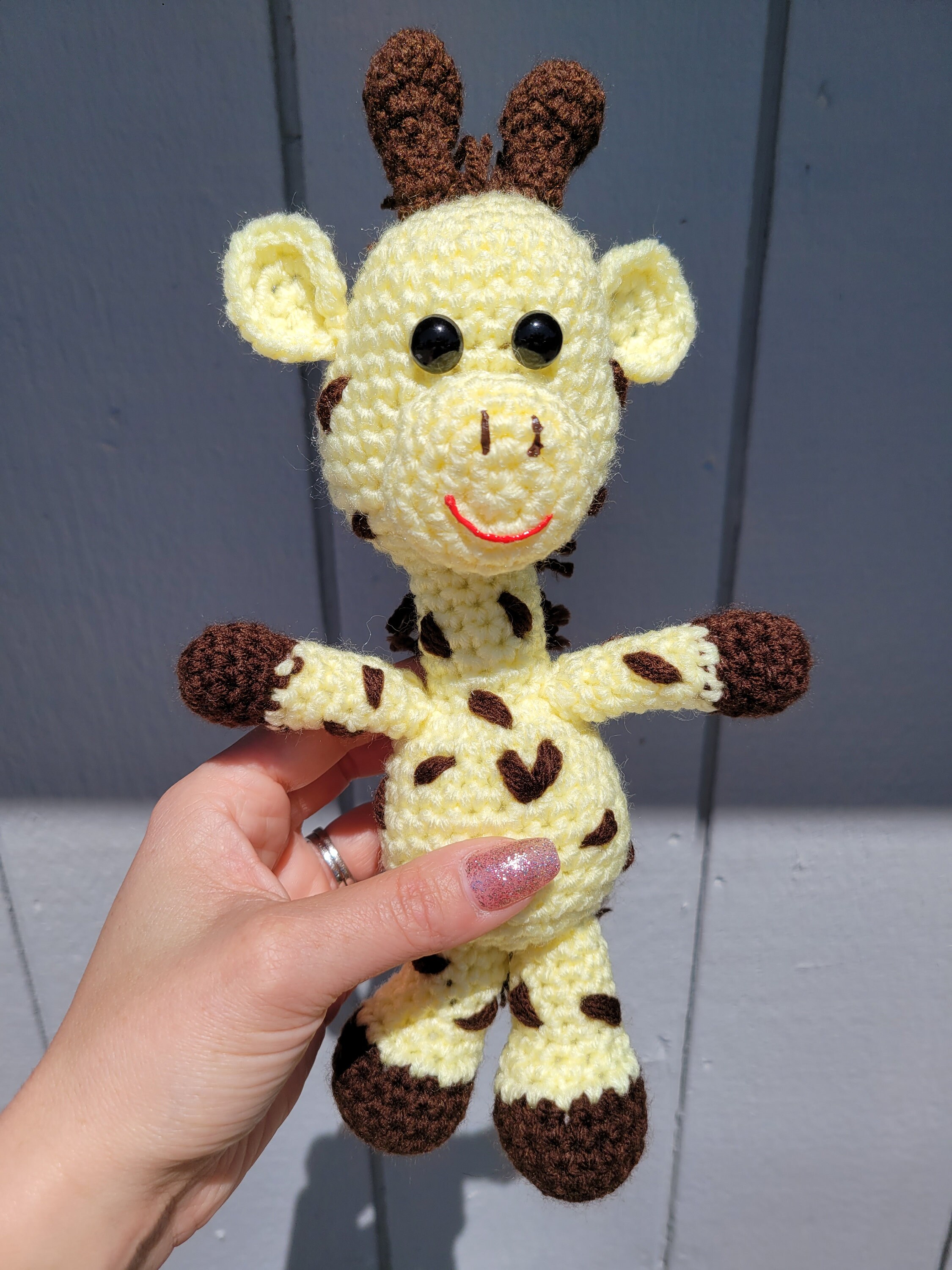 Crochet Giraffe Plushie Stuffed Animal Toy Giraffe Etsy